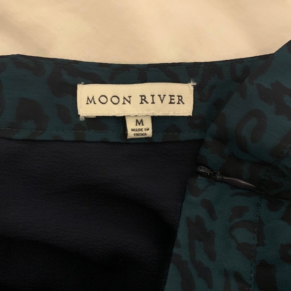 Leopard-Print Mini Skirt - Green - Moon River - Picture 4 of 4